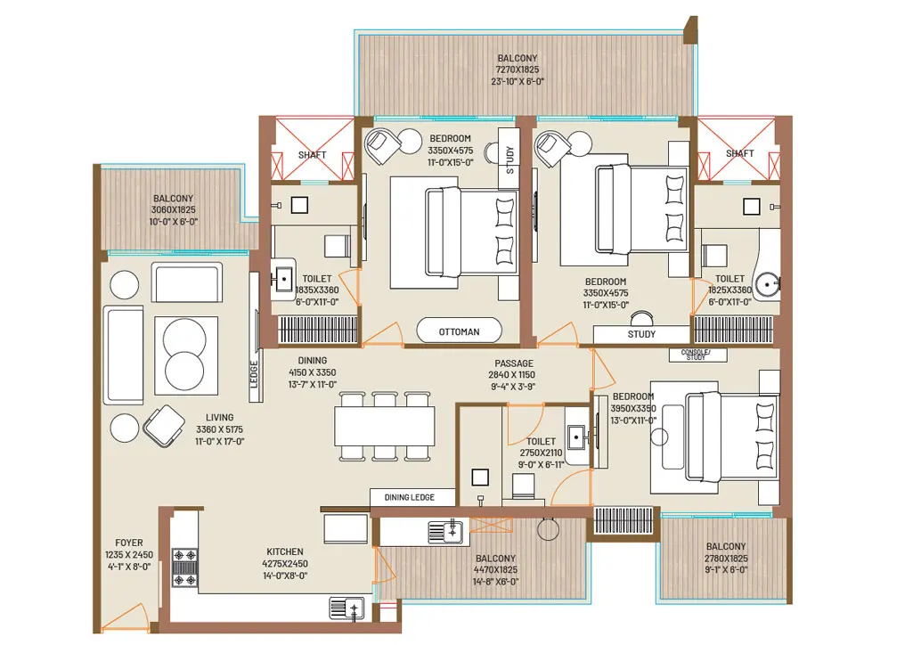 3 BHK 2034