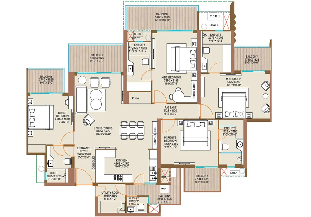 4 BHK 2727