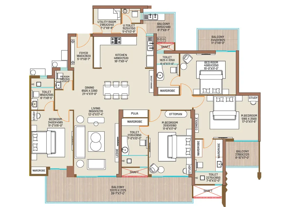 4 BHK 3195